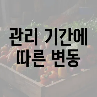 관리 기간에 따른 변동