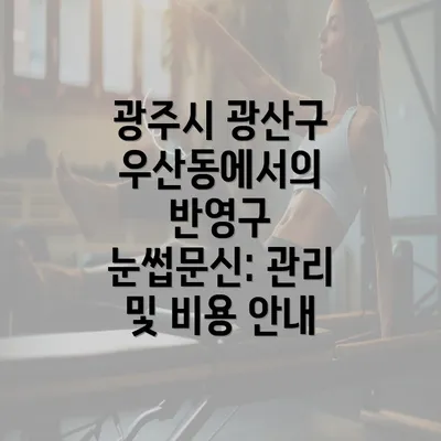 광주시 광산구 우산동에서의 반영구 눈썹문신: 관리 및 비용 안내