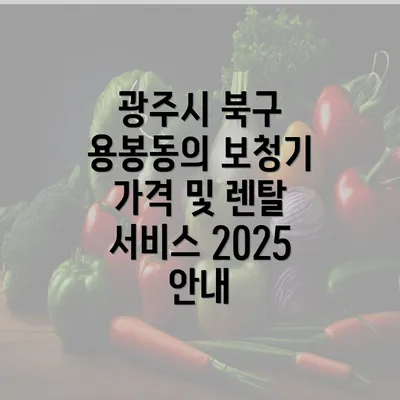 광주시 북구 용봉동의 보청기 가격 및 렌탈 서비스 2025 안내