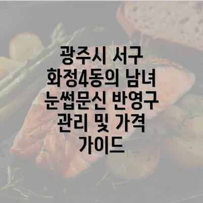 광주시 서구 화정4동의 남녀 눈썹문신 반영구 관리 및 가격 가이드