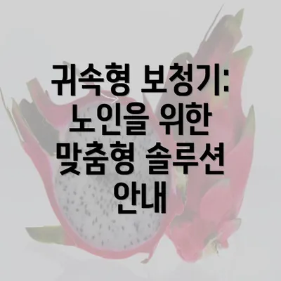 귀속형 보청기 [노인을 위한 선택지]