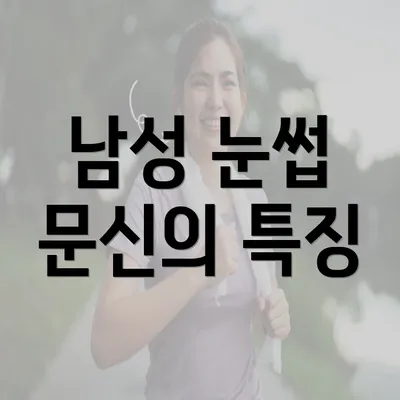 남성 눈썹 문신의 특징