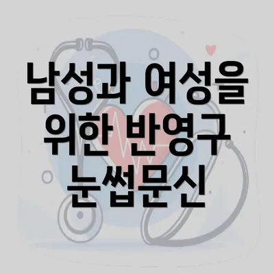 남성과 여성을 위한 반영구 눈썹문신