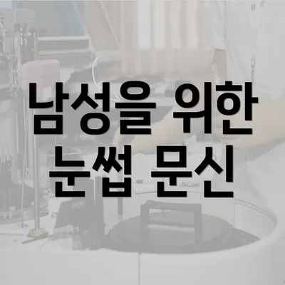 남성을 위한 눈썹 문신