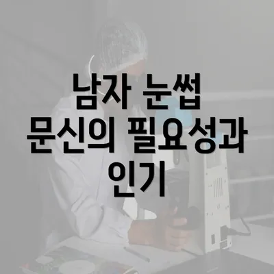 남자 눈썹 문신의 필요성과 인기