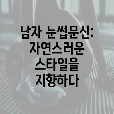 남자 눈썹문신: 자연스러운 스타일을 지향하다