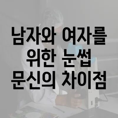 남자와 여자를 위한 눈썹 문신의 차이점