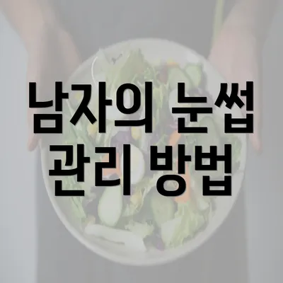 남자의 눈썹 관리 방법