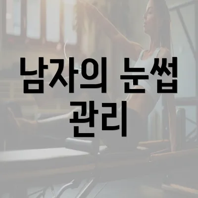 남자의 눈썹 관리