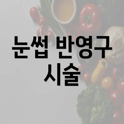 눈썹 반영구 시술