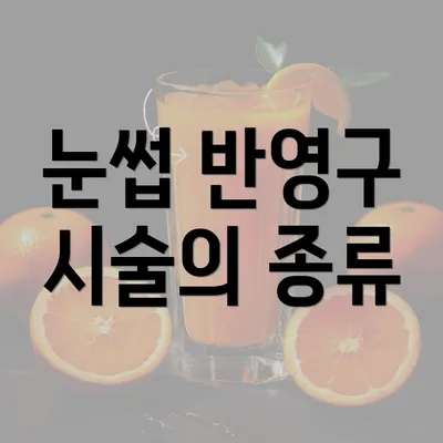 눈썹 반영구 시술의 종류