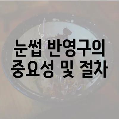 눈썹 반영구의 중요성 및 절차