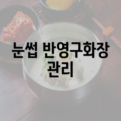 눈썹 반영구화장 관리