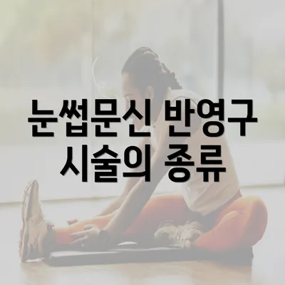 눈썹문신 반영구 시술의 종류