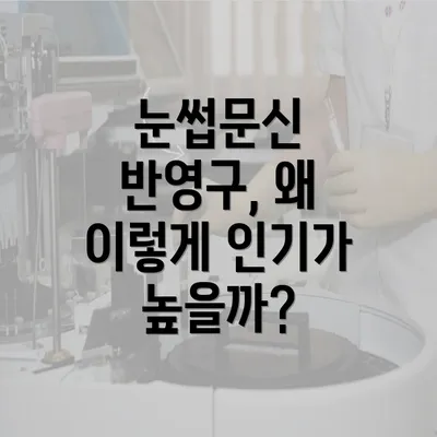 눈썹문신 반영구, 왜 이렇게 인기가 높을까?