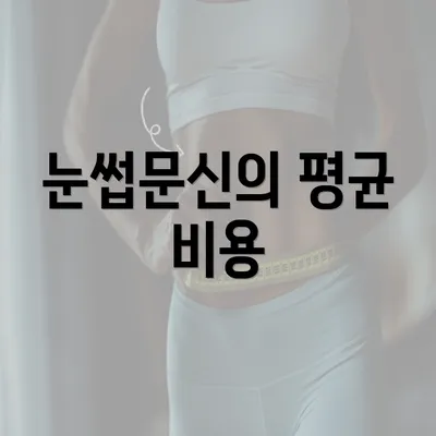 눈썹문신의 평균 비용