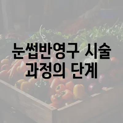 눈썹반영구 시술 과정의 단계