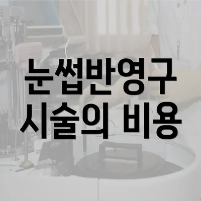 눈썹반영구 시술의 비용