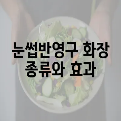 눈썹반영구 화장 종류와 효과