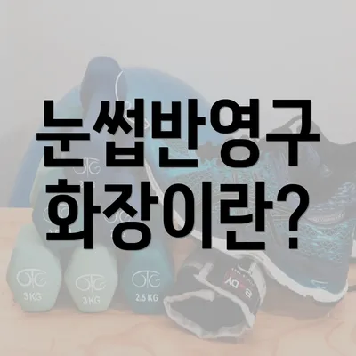 눈썹반영구 화장이란?