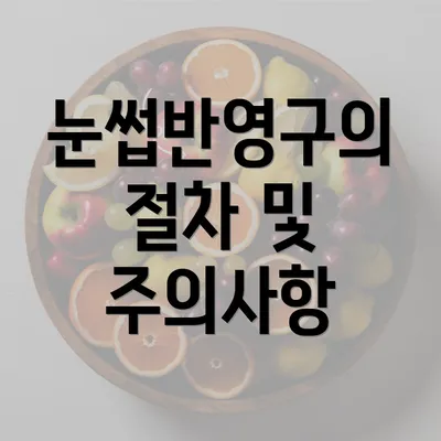 눈썹반영구의 절차 및 주의사항