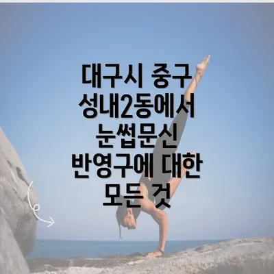 대구시 중구 성내2동에서 눈썹문신 반영구에 대한 모든 것