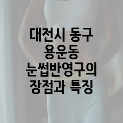 대전시 동구 용운동 눈썹반영구의 장점과 특징