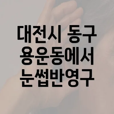 대전시 동구 용운동에서 눈썹반영구