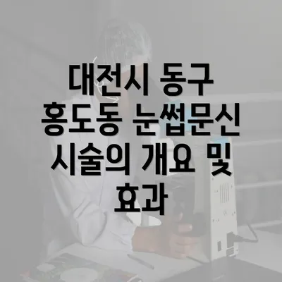 대전시 동구 홍도동 눈썹문신 시술의 개요 및 효과