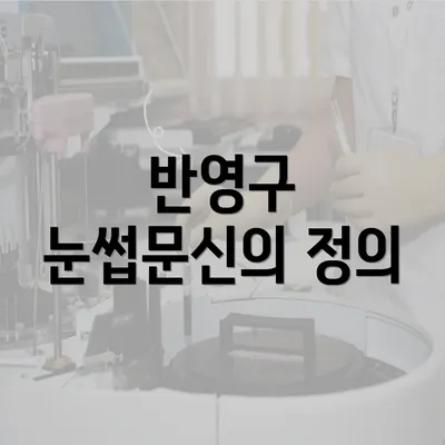 반영구 눈썹문신의 정의