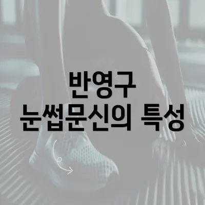 반영구 눈썹문신의 특성