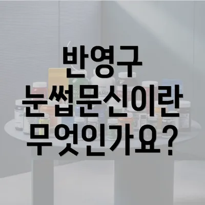 반영구 눈썹문신이란 무엇인가요?