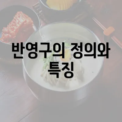 반영구의 정의와 특징