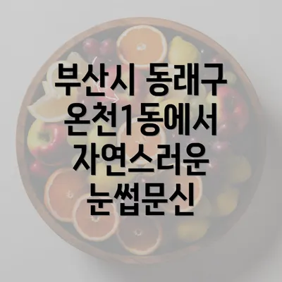 부산시 동래구 온천1동에서 자연스러운 눈썹문신