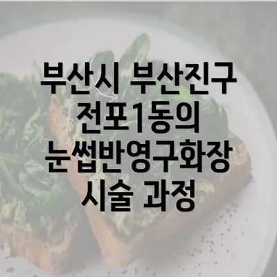 부산시 부산진구 전포1동의 눈썹반영구화장 시술 과정