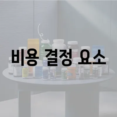 비용 결정 요소