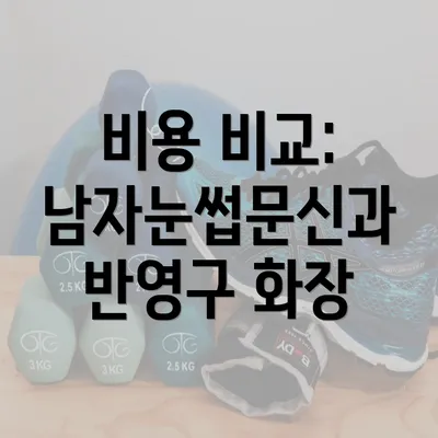 비용 비교: 남자눈썹문신과 반영구 화장