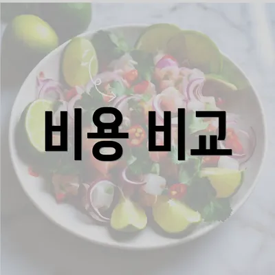 비용 비교