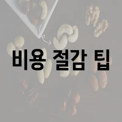 비용 절감 팁