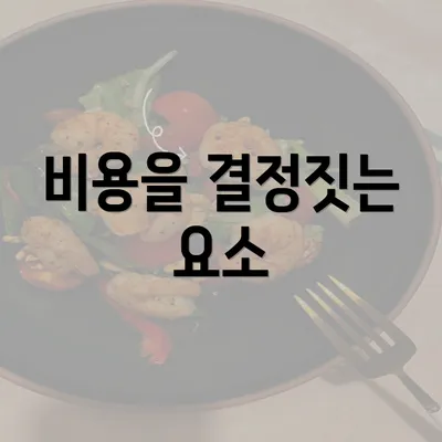 비용을 결정짓는 요소