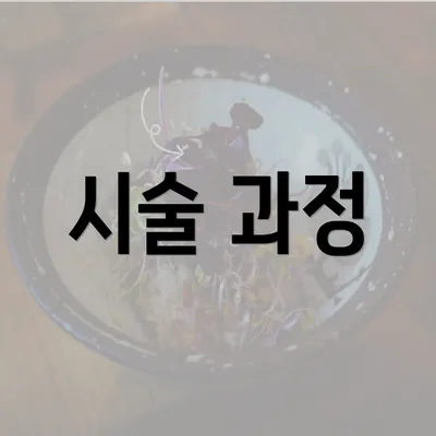 시술 과정