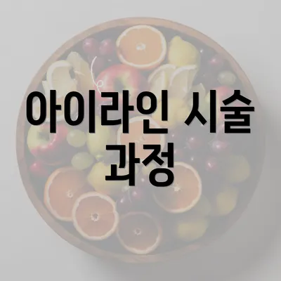 아이라인 시술 과정