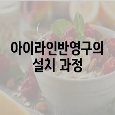 아이라인반영구의 설치 과정