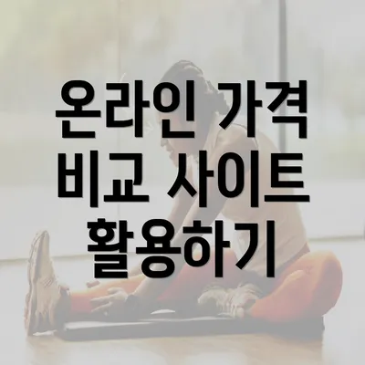 온라인 가격 비교 사이트 활용하기