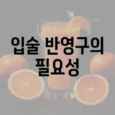 입술 반영구의 필요성