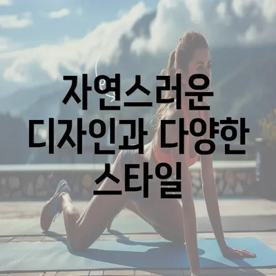 자연스러운 디자인과 다양한 스타일