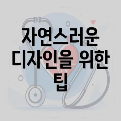 자연스러운 디자인을 위한 팁