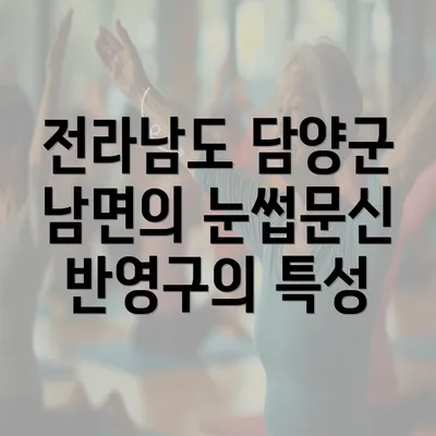 전라남도 담양군 남면의 눈썹문신 반영구의 특성