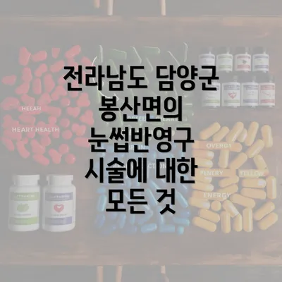 전라남도 담양군 봉산면의 눈썹반영구 시술에 대한 모든 것