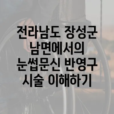 전라남도 장성군 남면에서의 눈썹문신 반영구 시술 이해하기